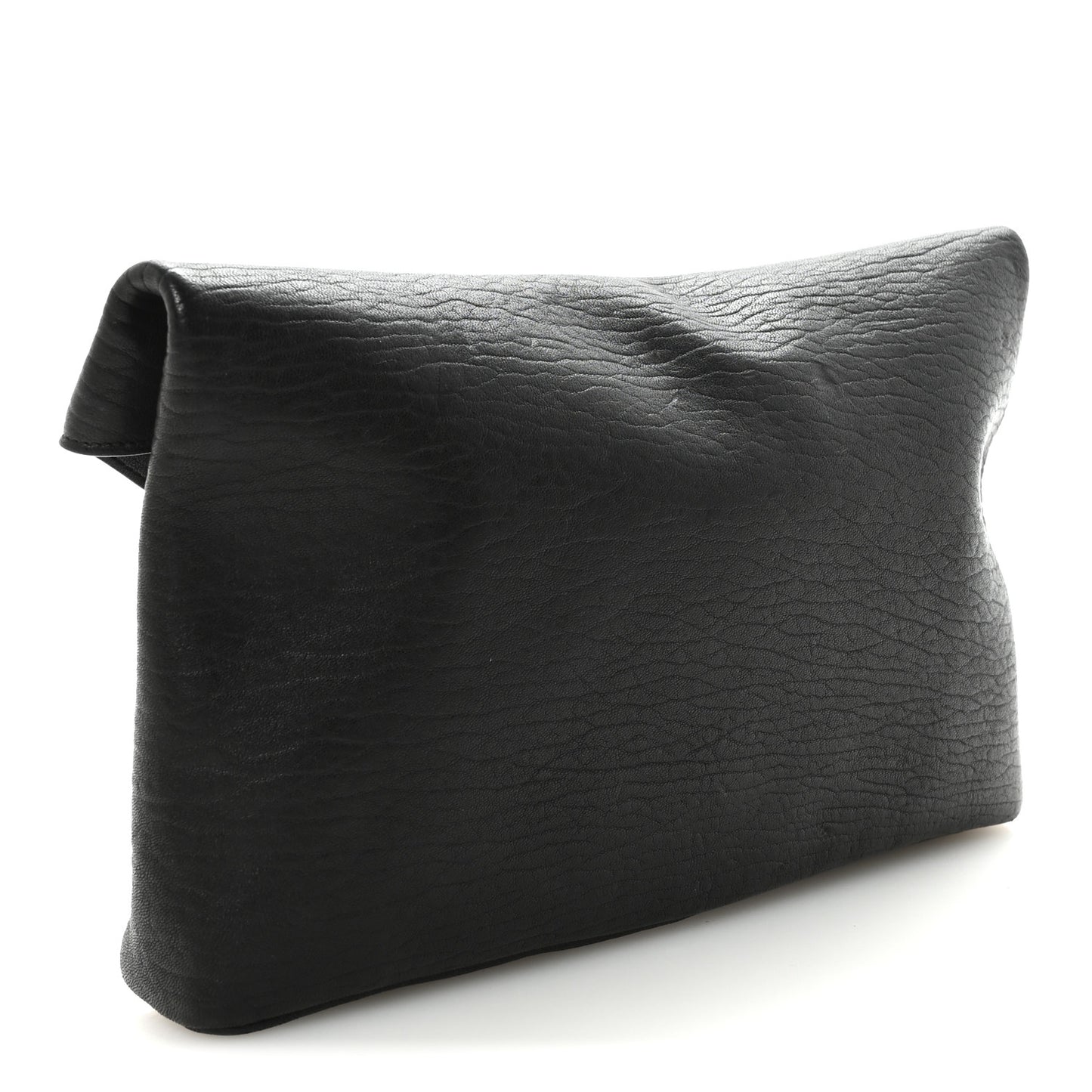 Grained Lambskin Large Cassandre Envelope Pouch Black