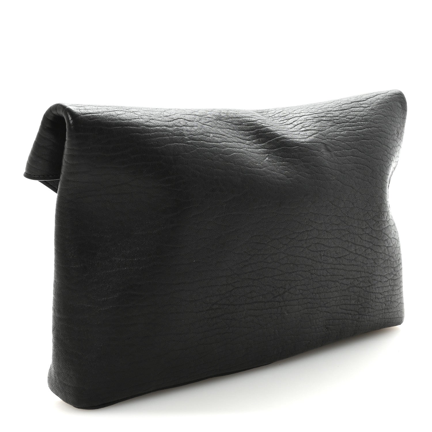Saint Laurent Grained Lambskin Large Cassandre Envelope Pouch Black 3 of 7