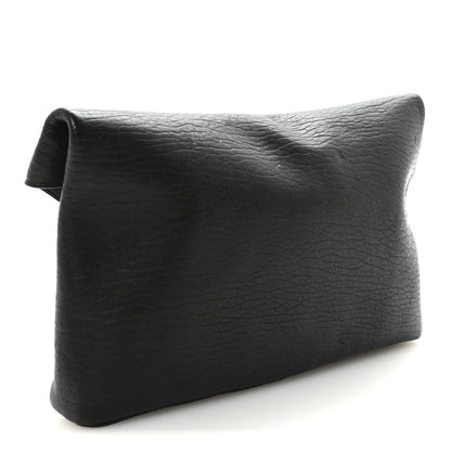 Saint Laurent Grained Lambskin Large Cassandre Envelope Pouch Black 3 of 7