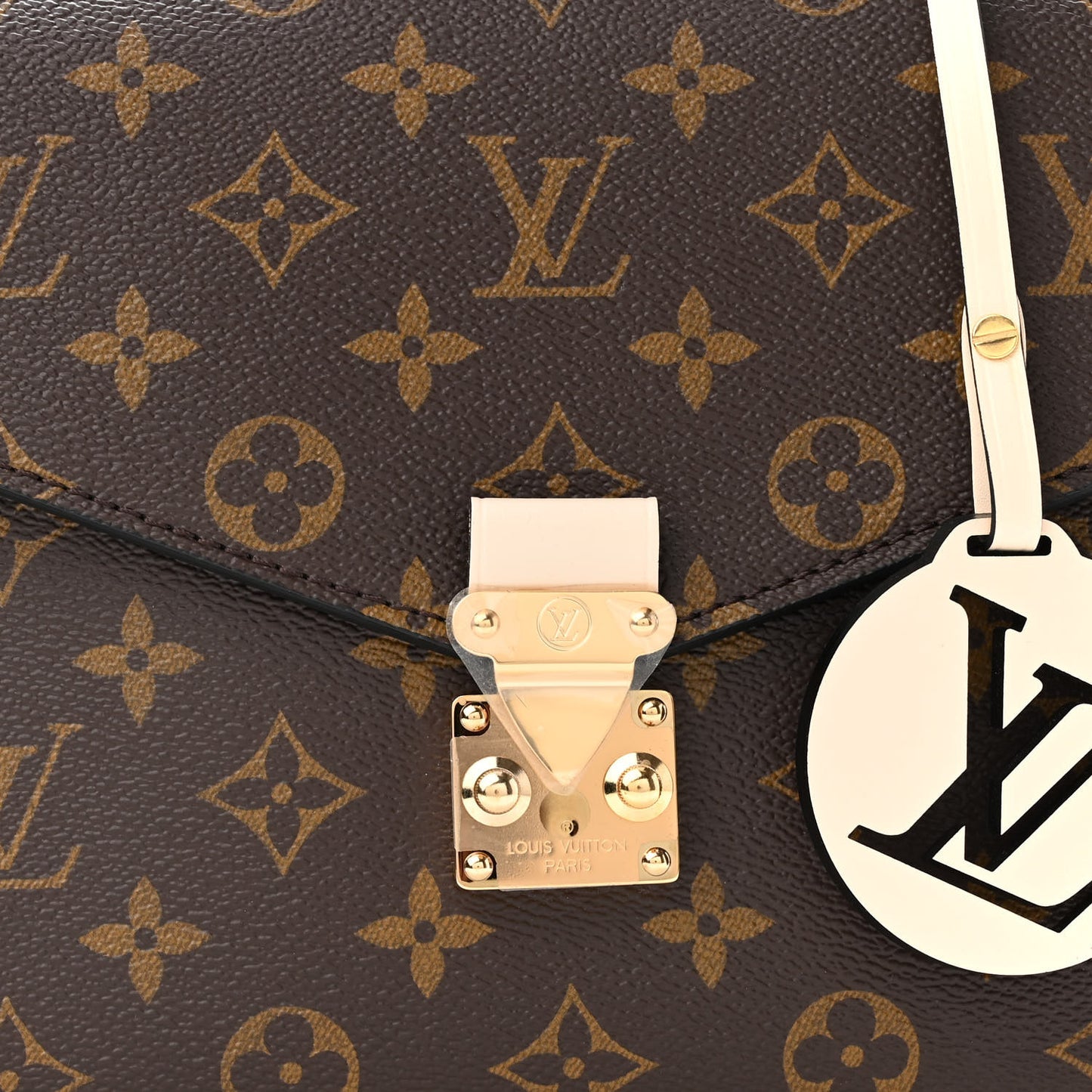 Monogram Braided Pochette Metis Creme Beige