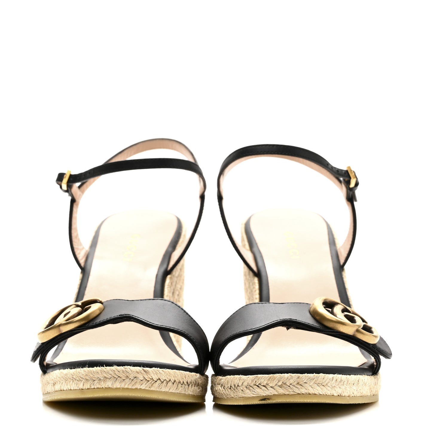 Galassia Aitana Espadrille 10/95mm Wedge Sandals 36.5 Black