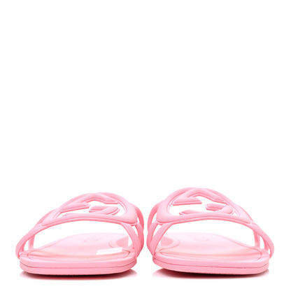 Gucci Rubber Interlocking G Womens Slide Sandals 38 Wild Rose 3 of 12