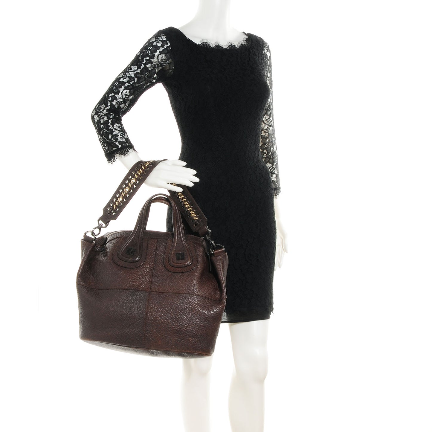 Pebbled Calfskin Large Nightingale Brown