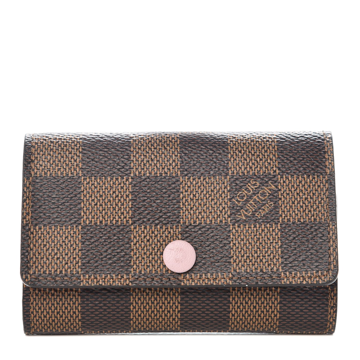 Damier Ebene Multicles 6 Key Holder Rose Ballerine