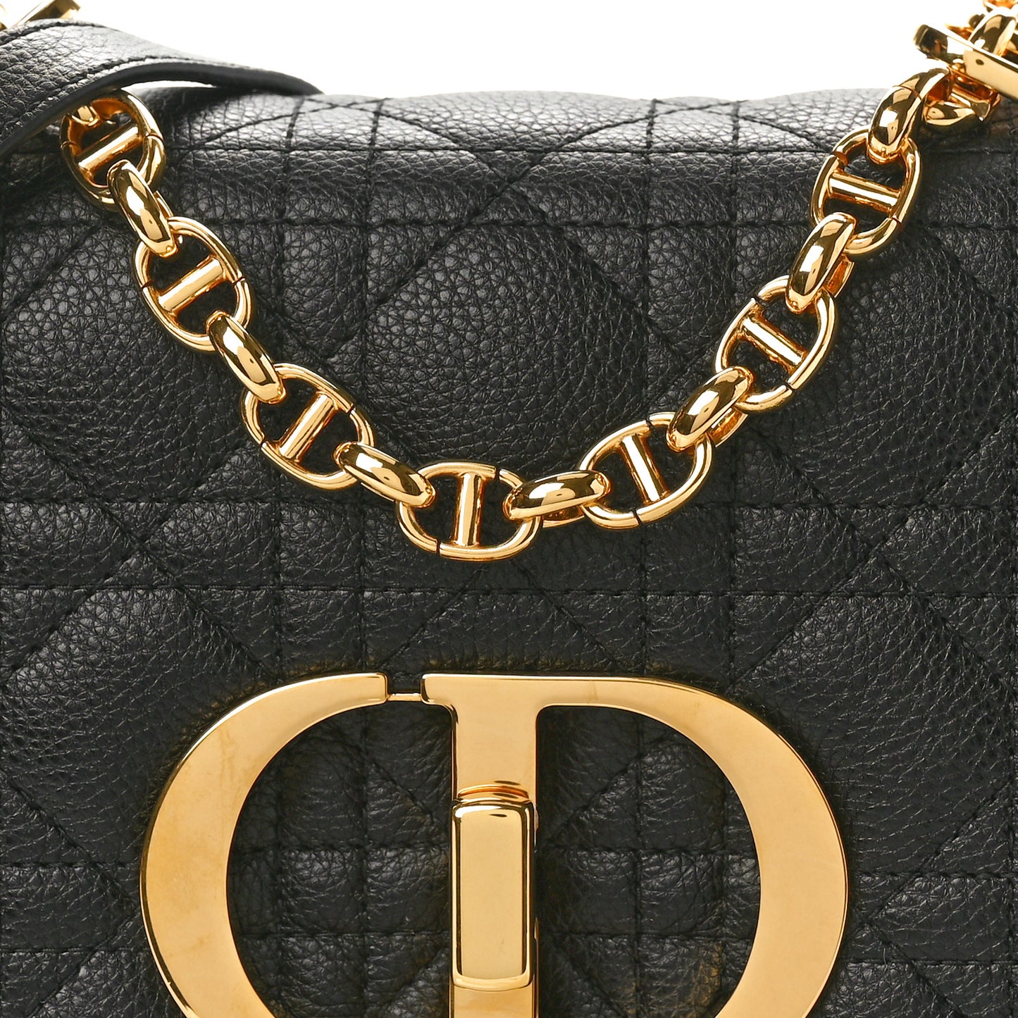 Calfskin Cannage Small Caro Bag Black