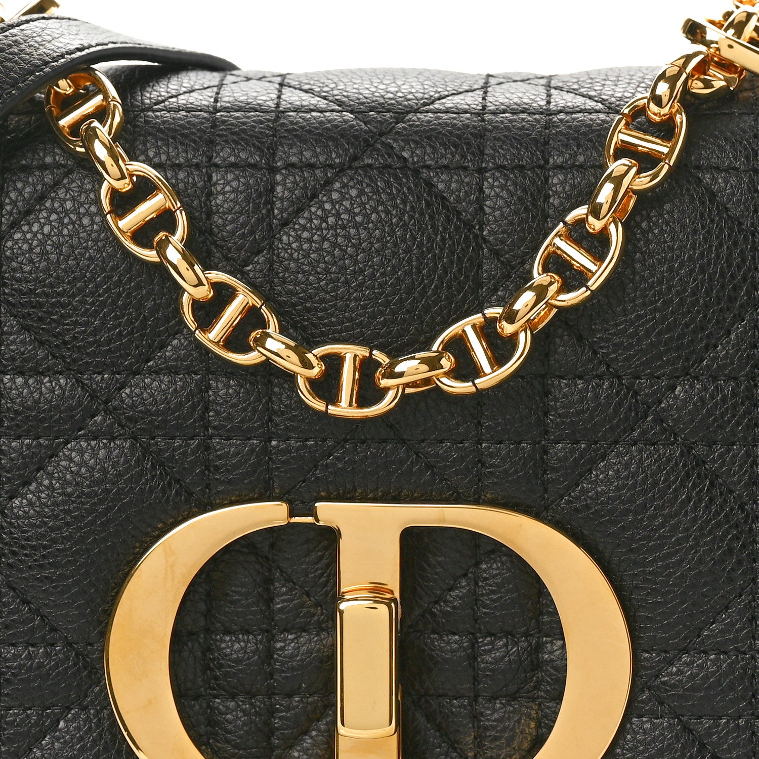 Christian Dior Calfskin Cannage Small Caro Bag Black 8 of 11