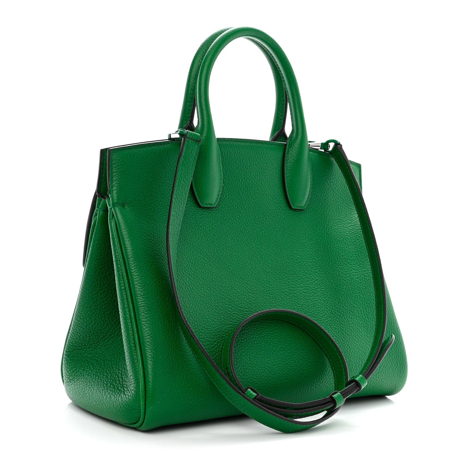 Salvatore Ferragamo Grained Calfskin Studio Top Handle Bag Green 3 of 10