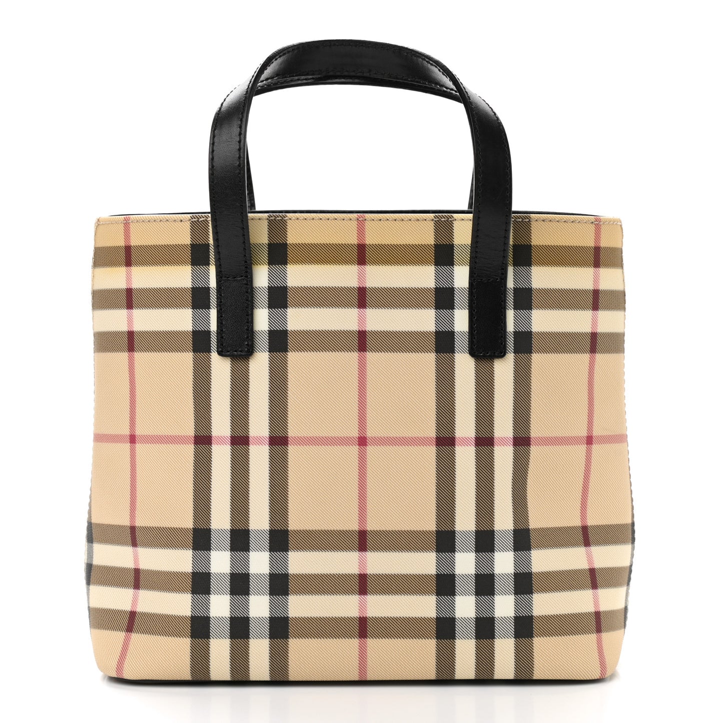 House Check Tote Black