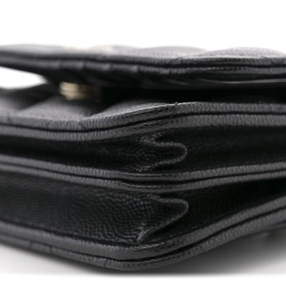 Chanel Caviar Quilted Mini Wallet On Chain WOC Black 10 of 11