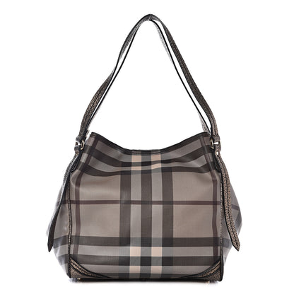 Burberry Smoked Check Small Canterbury Tote Anthracite 1 of 17