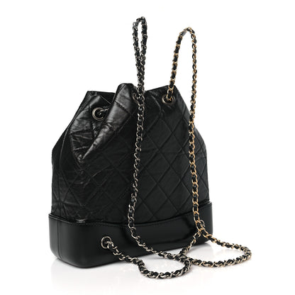 Chanel Aged Calfskin Quilted Small Gabrielle Backpack Black 3 of 10