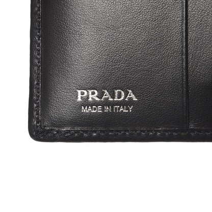 Prada Soft Calfskin Impunture Diagramme Wallet Black 6 of 7