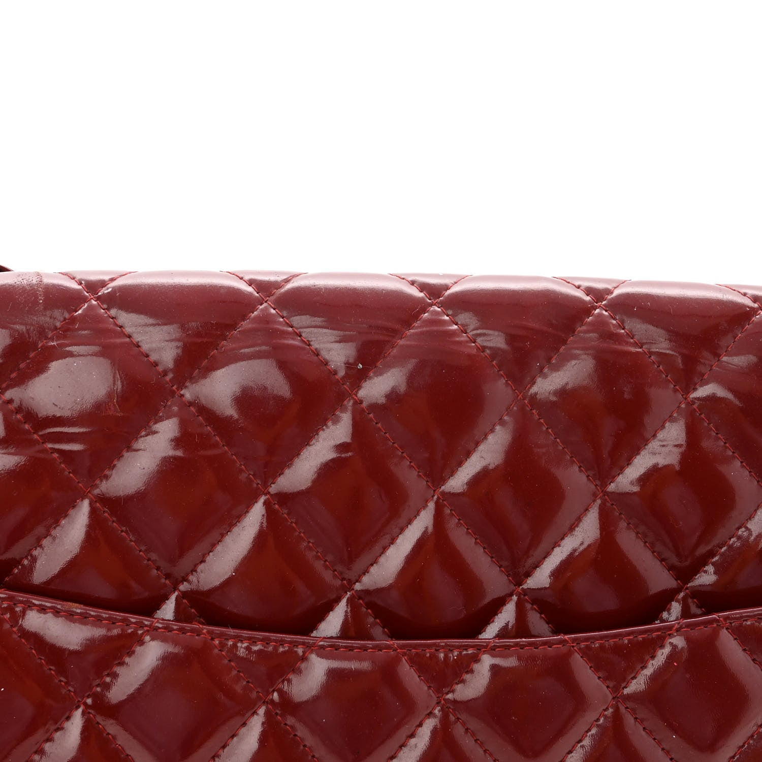 Chanel Patent Quilted Maxi Double Flap Red 18 of 19