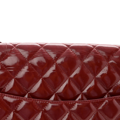Chanel Patent Quilted Maxi Double Flap Red 18 of 19