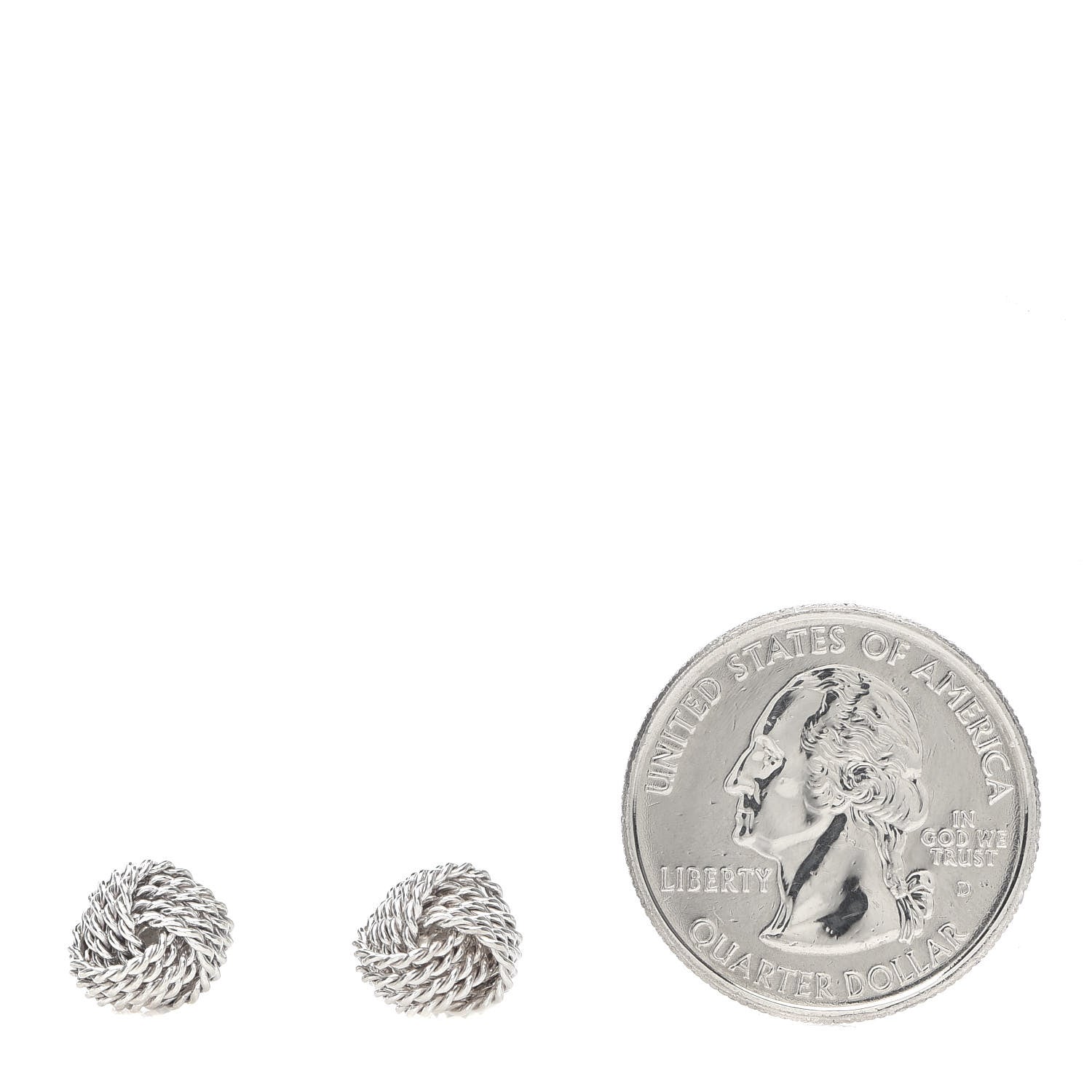 Tiffany Sterling Silver Twist Knot Earrings 2 of 5