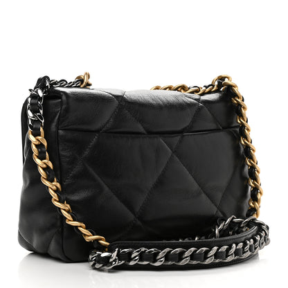 Chanel Goatskin Quilted Medium Chanel 19 Flap Black 3 of 9