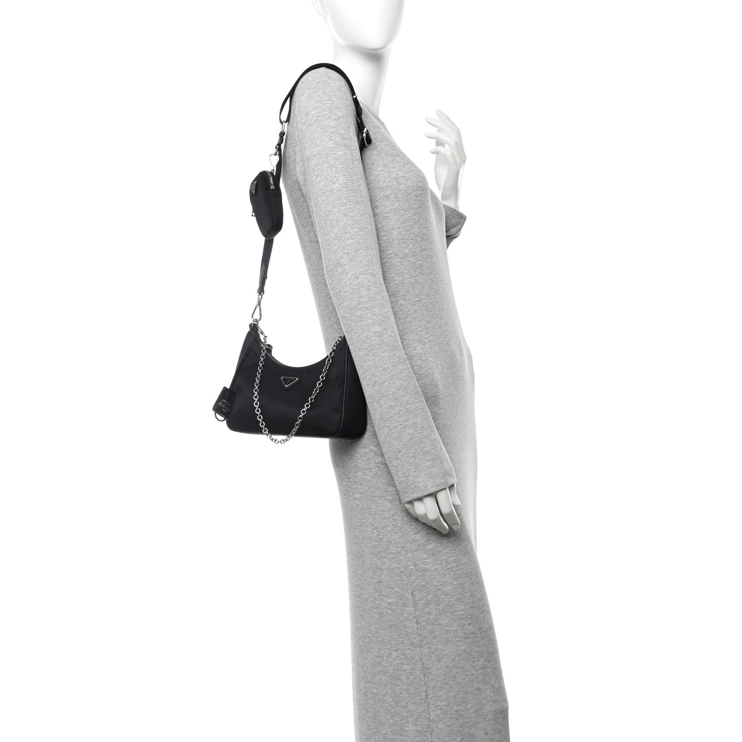 Prada Nylon Re-Edition 2005 Shoulder Bag Black 3 of 10
