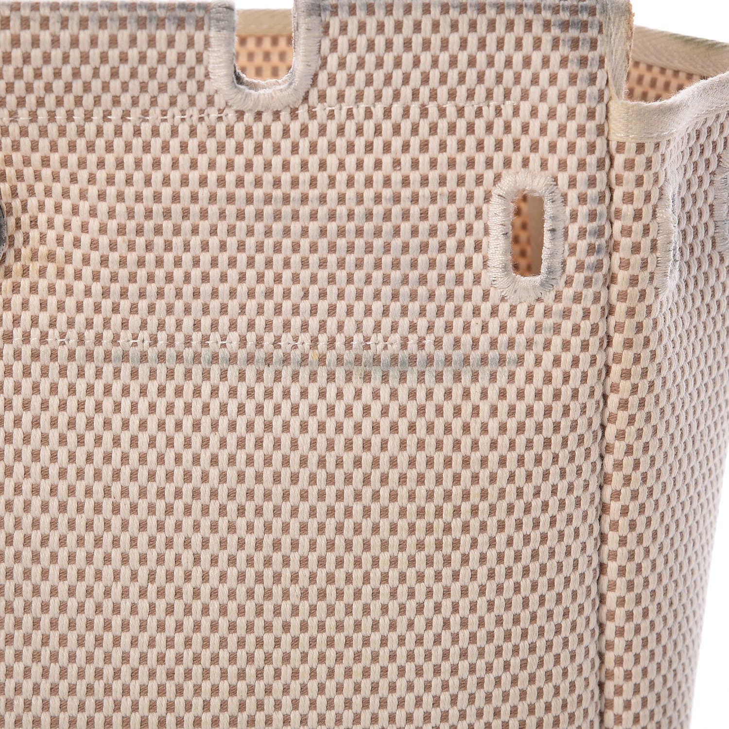 Hermes Toile Vache Calfskin Herbag 30 PM Black Natural 25 of 29