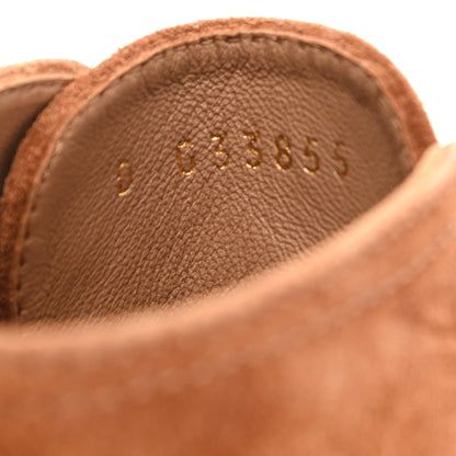 Chanel Suede Patent Cap Toe CC Boots 35.5 Beige Black 8 of 13