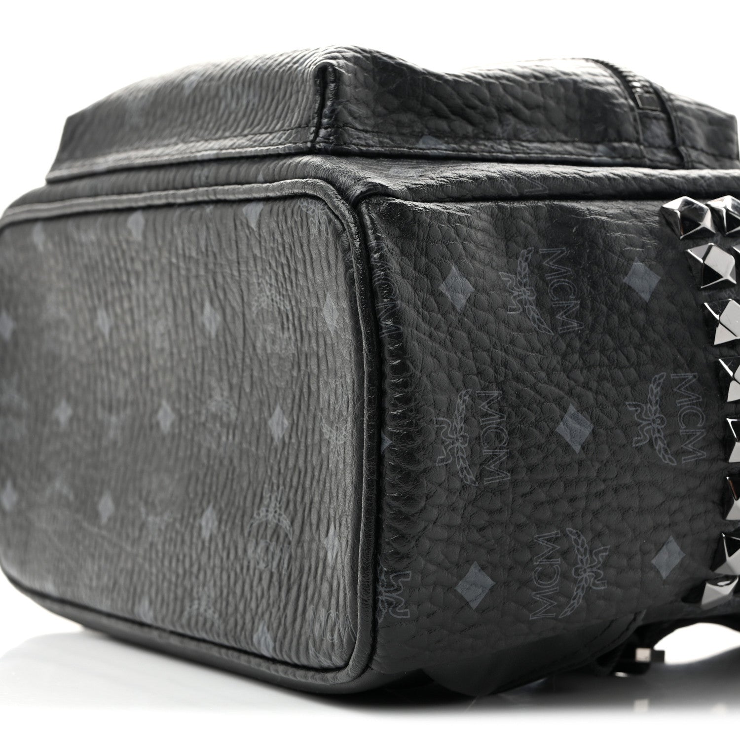 MCM Visetos Small Side Stud Stark Backpack Black 10 of 12