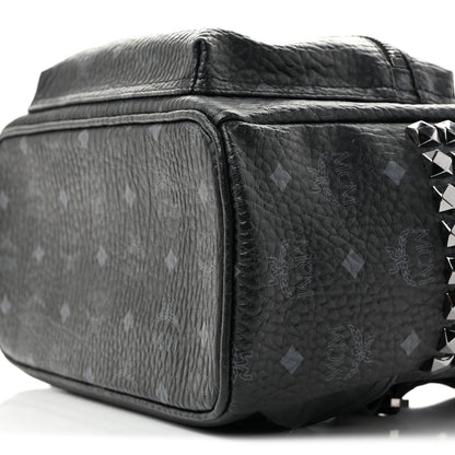 MCM Visetos Small Side Stud Stark Backpack Black 10 of 12