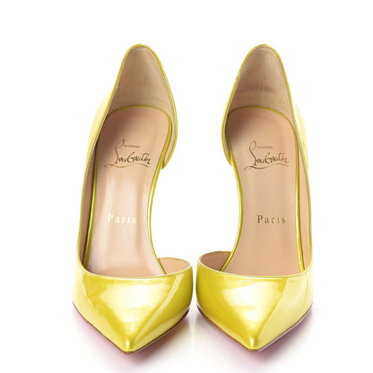 Christian Louboutin Patent Iriza 100 Pumps 37.5 Mimosa 2 of 7