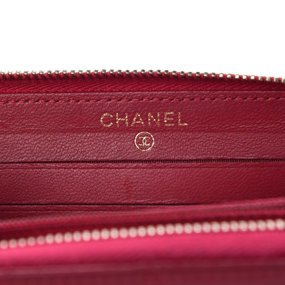Chanel Lambskin Quilted Small Trendy CC Zip Around Wallet Dark Pink 6 of 10