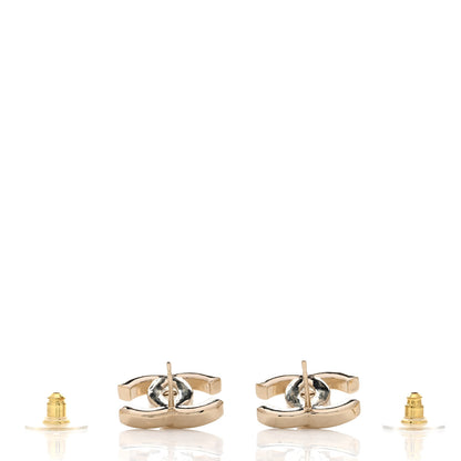 Chanel Metal Logo CC Turnlock Earrings Gold 3 of 4