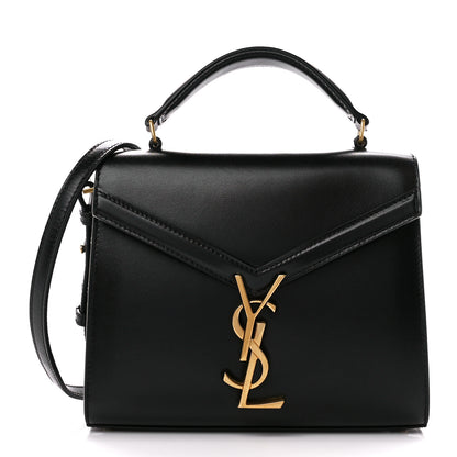 Saint Laurent Calfskin Mini Classic Monogram Cassandra Top Handle Black 1 of 11