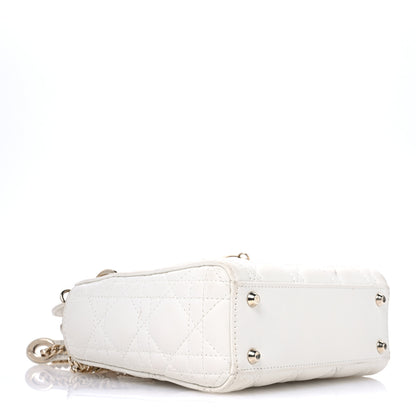 Christian Dior Lambskin Cannage Mini Lady Dior White 4 of 13