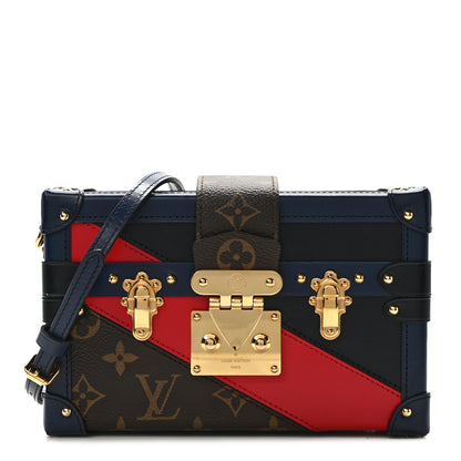 Louis Vuitton LOUIS VUITTON Monogram Malletage Print Petite Malle Marine Rouge 1 of 15