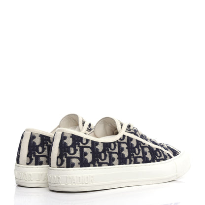 Christian Dior Canvas Oblique Walk'N'Dior Low Top Sneakers 42 Deep Blue 4 of 9