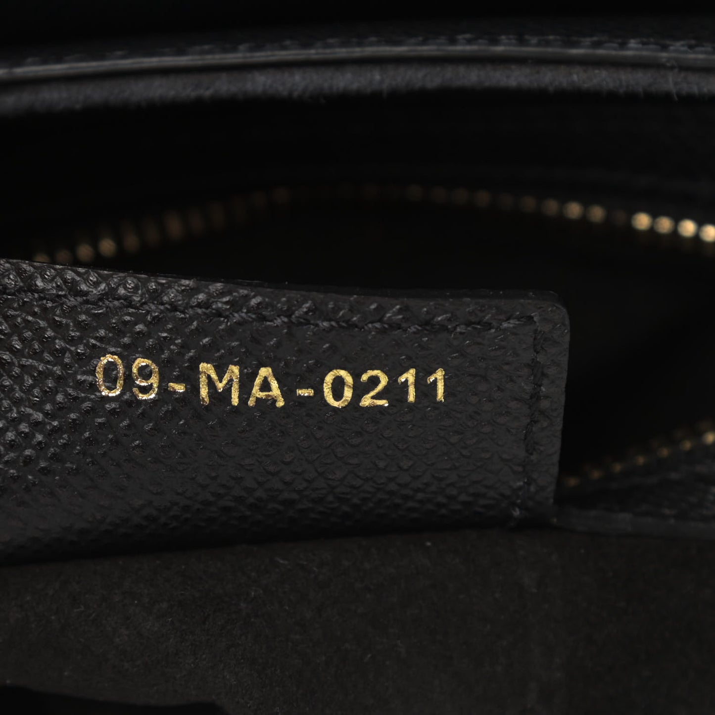 Grained Calfskin Saddle Bag Black