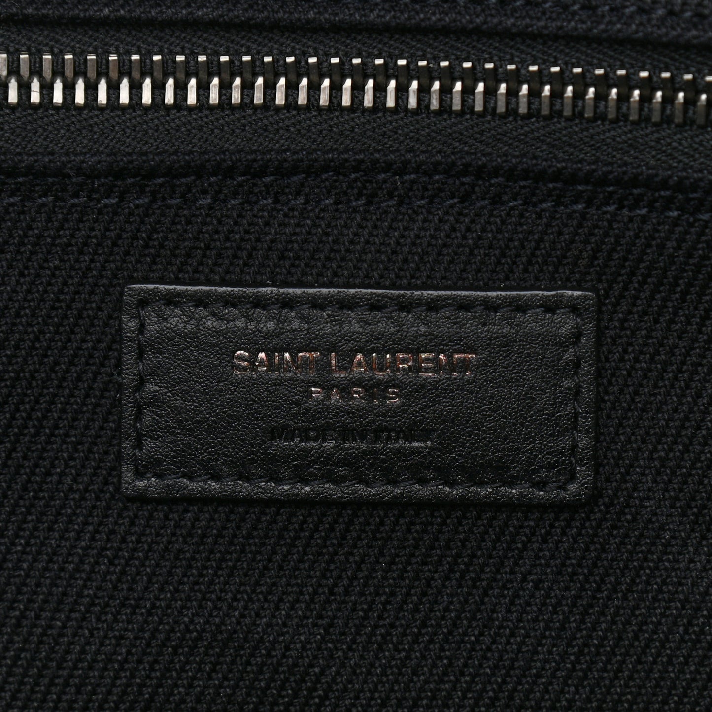 Linen Calfskin Rive Gauche Tote Black