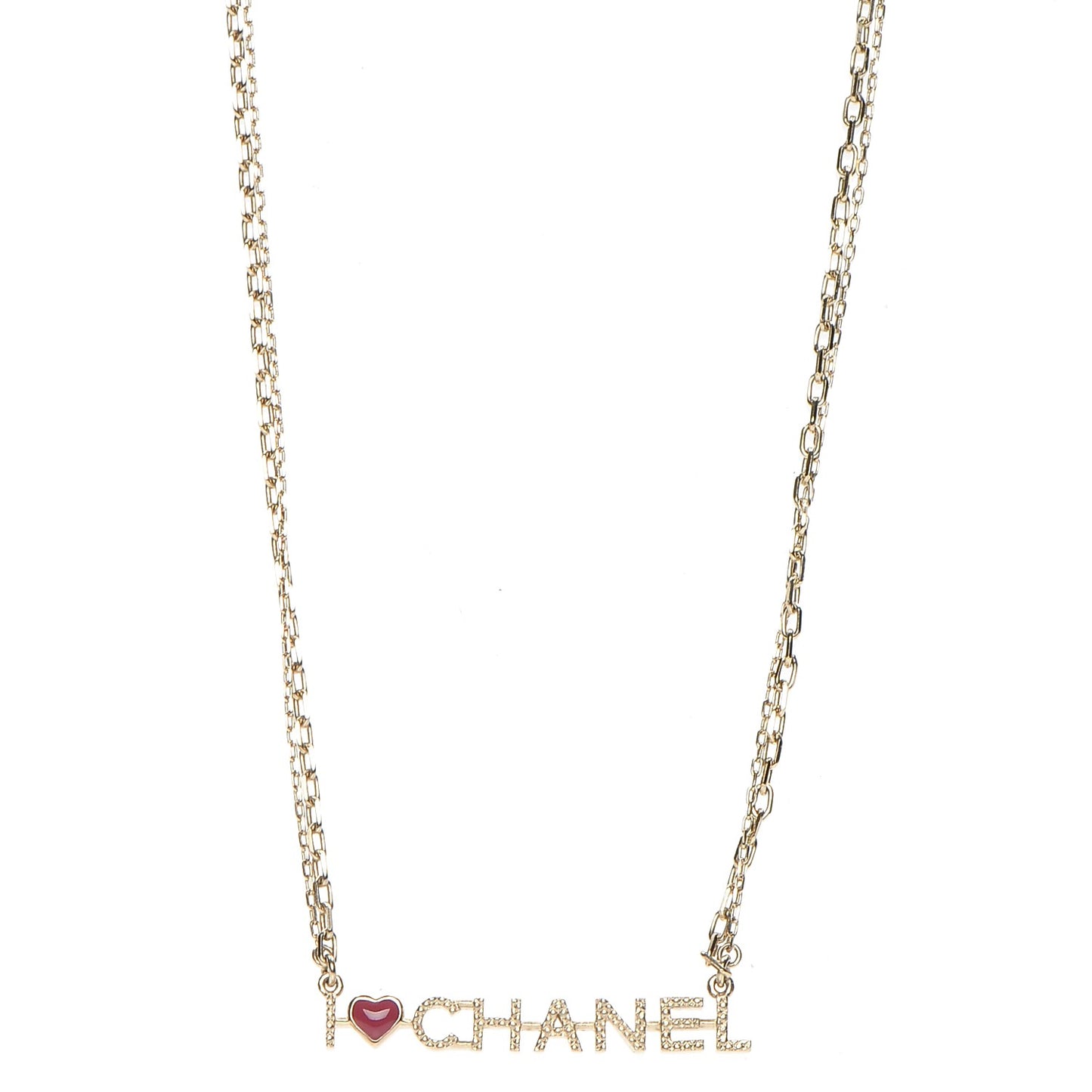 Chain I Heart Necklace Gold