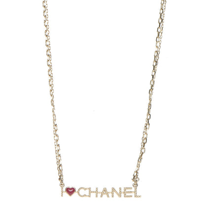 Chanel Chain I Heart Necklace Gold 1 of 6