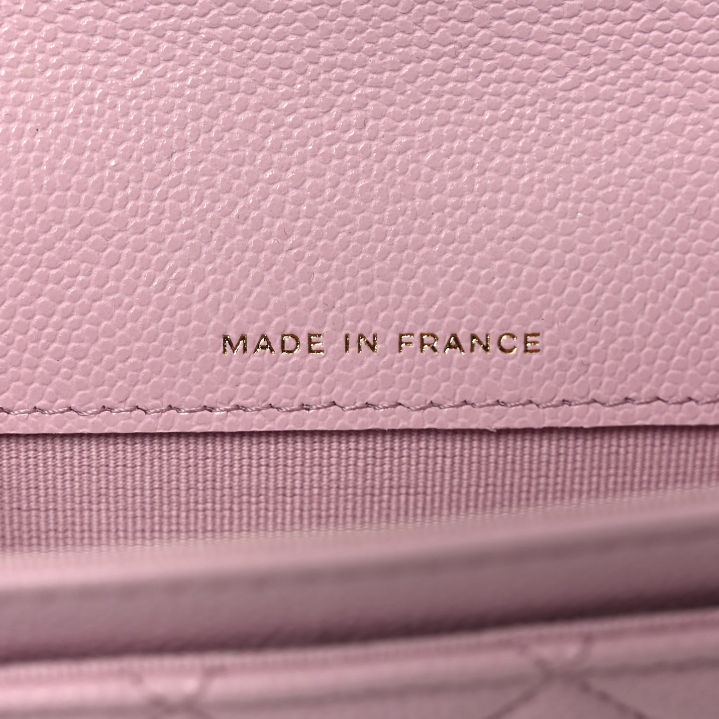 Caviar Quilted Flap Card Holder Wallet Light Pink