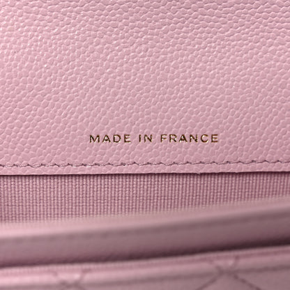 Chanel Caviar Quilted Flap Card Holder Wallet Light Pink 7 of 9