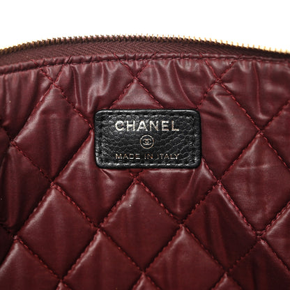 Chanel Caviar Quilted Large Cosmetic Case Black 6 of 9