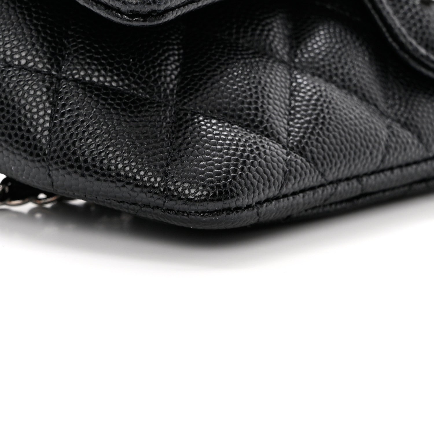 Chanel Caviar Quilted Glasses Case With Chain Black 10 of 12