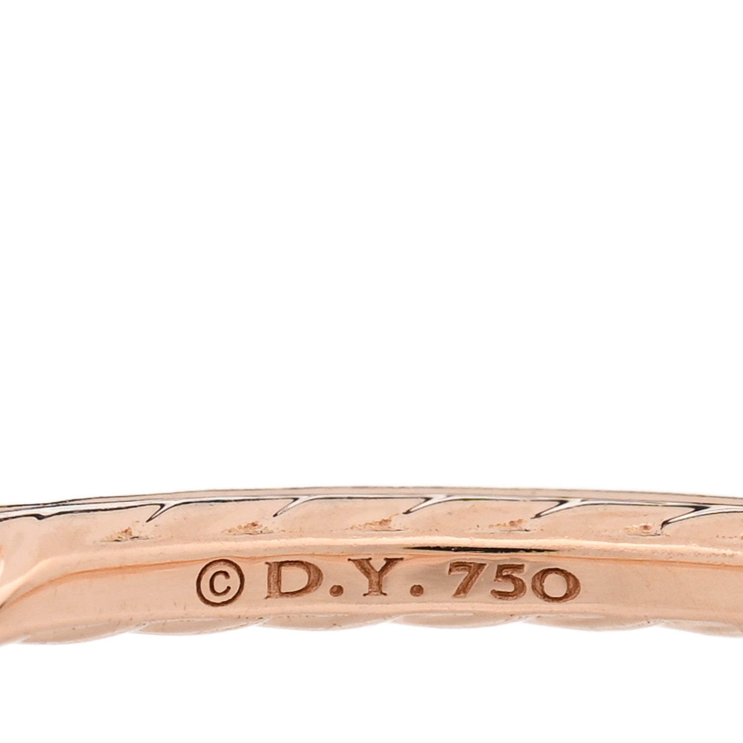 David Yurman 18K Rose Gold Pink Sapphire 1.85mm Eden Eternity Band Ring 66 11.5 4 of 4