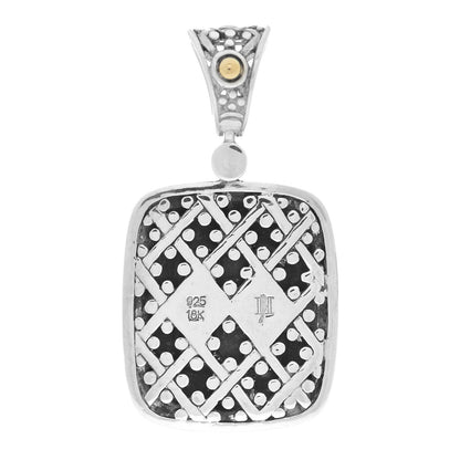 John Hardy Sterling Silver 18K Yellow Gold Turquoise Dot Pendant 3 of 3