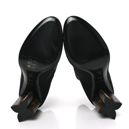 Louis Vuitton Monogram Stretch Fabric Silhouette Ankle Boots 39.5 Black 5 of 6