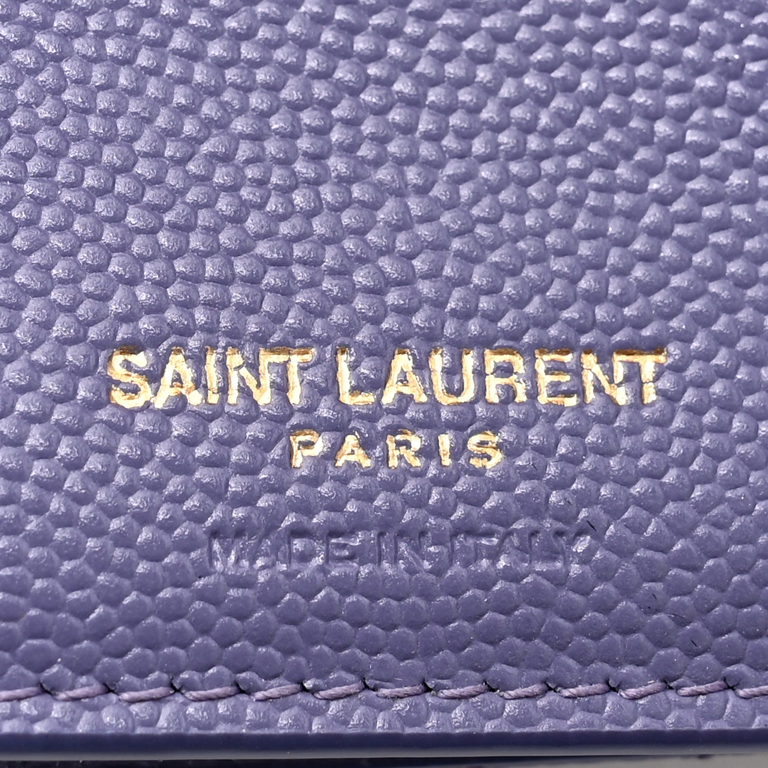 Saint Laurent Grain De Poudre Mixed Matelasse Triquilt Monogram Compact Tri Fold Wallet Dark Wisteria 6 of 9