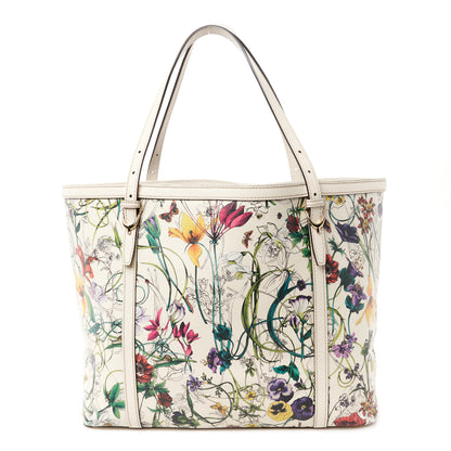 Gucci Calfskin Flora Infinity Medium Nice Tote Off White 1 of 11