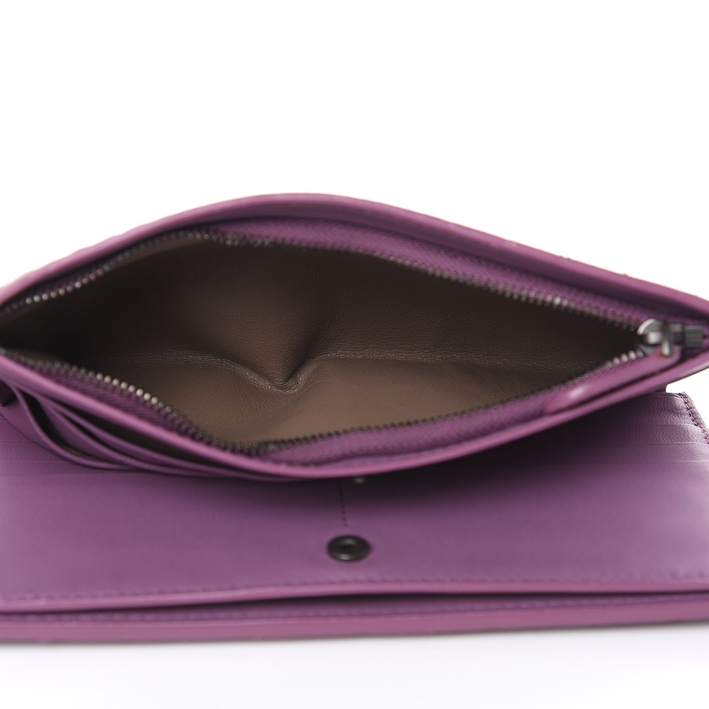 Nappa Intrecciato Flap Wallet Purple