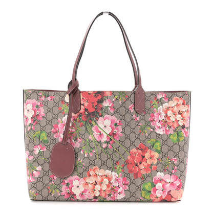 Gucci GG Supreme Monogram Blooms Medium Reversible Tote Beige Multicolor Dry Rose 1 of 12