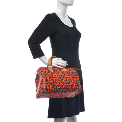 Louis Vuitton Monogram Graffiti Speedy 30 Orange 2 of 16