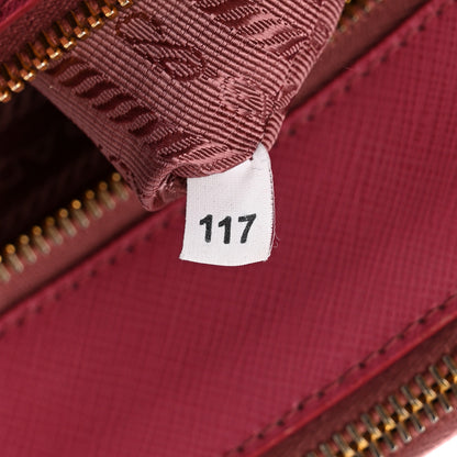 Prada Saffiano Small Galleria Double Zip Tote Peonia 7 of 11