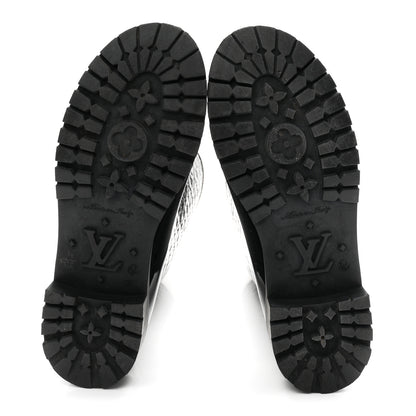 Louis Vuitton Rubber Embossed Monogram Splash Rain Boots 38 Black 6 of 8